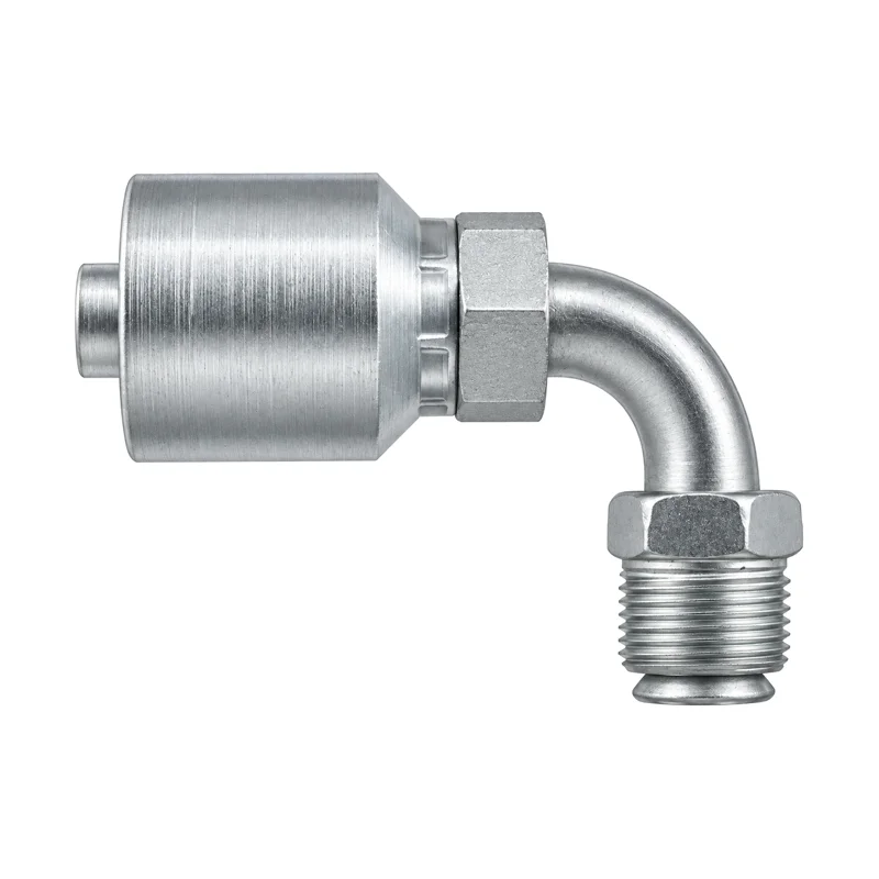 Representative view of Inverted Flare Male Swivel 90° Bite-the-Wire Hose End