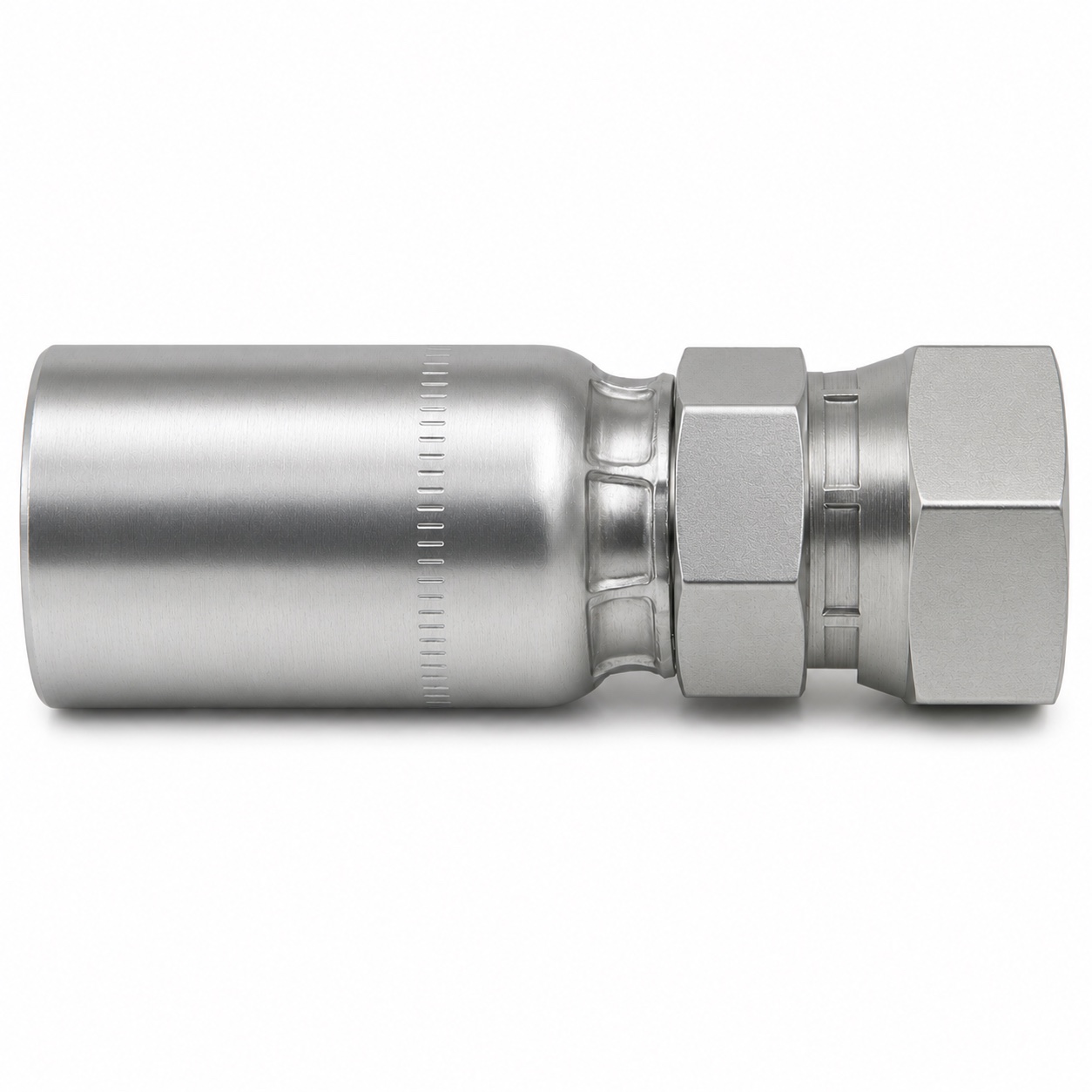 Representative view of BSPP Female Swivel 0° Straight Bite-the-Wire Hose End