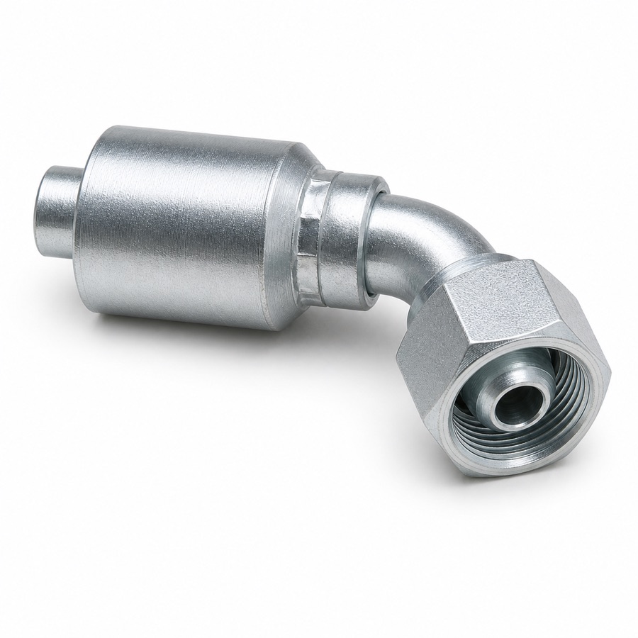 Representative view of BSPP Female Swivel 45° Bite-the-Wire Hose End