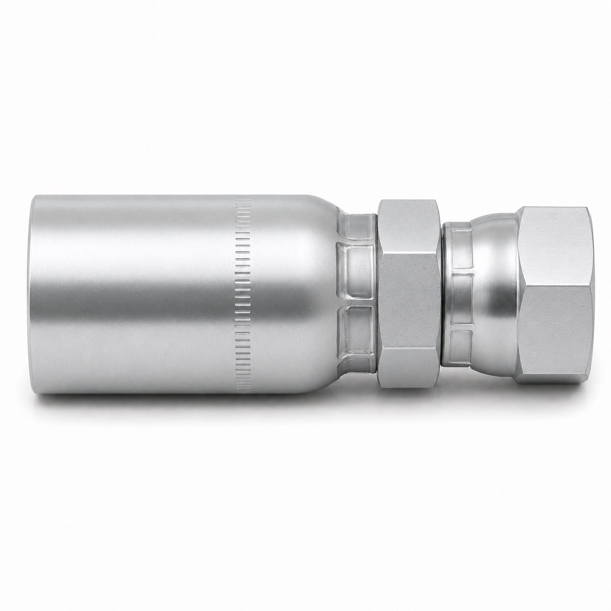 Representative view of JIC 37° Female Swivel 0° Straight Bite-the-Wire Hose End