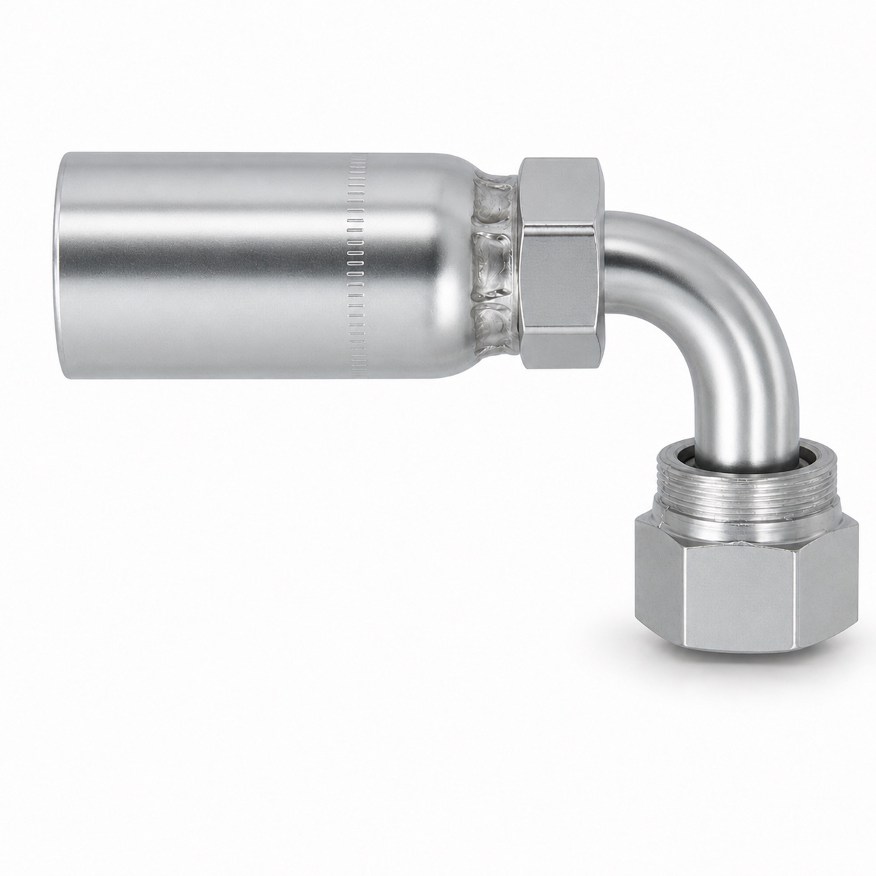 Representative view of Stainless JIC 37° Female Swivel 90° Hose End
