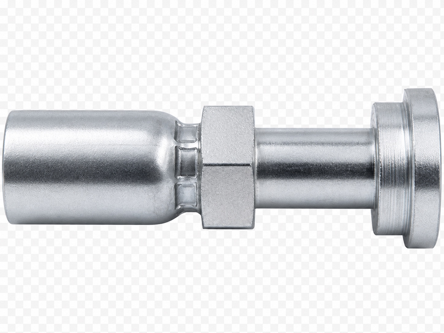 Representative view of SAE Code 61 Fixed 0° Straight Bite-the-Wire Hose End